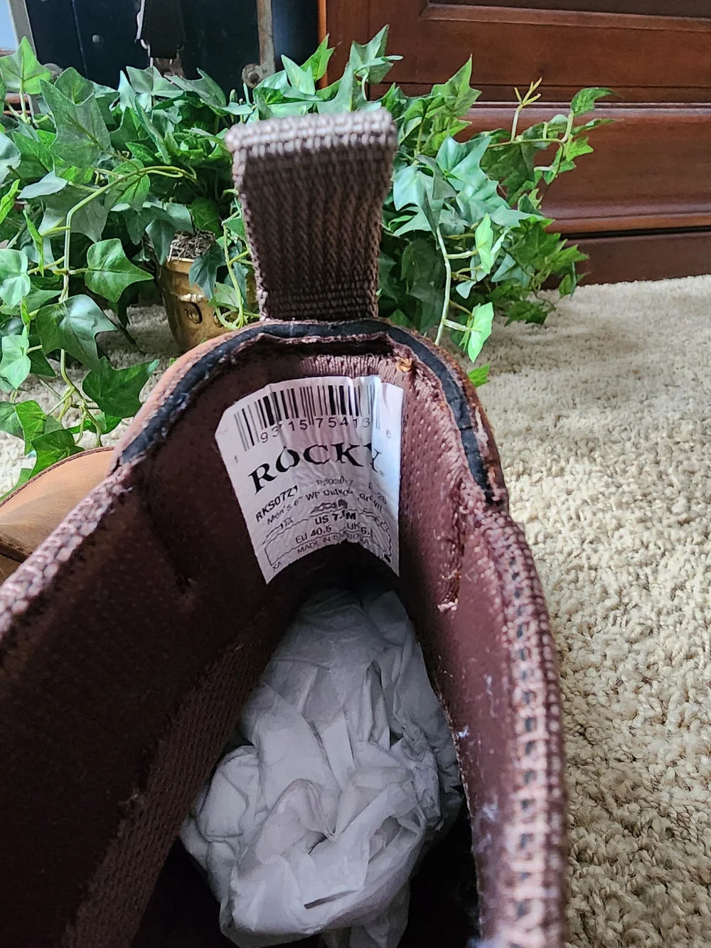 Rocky Brown Leather Chukka Work Boots